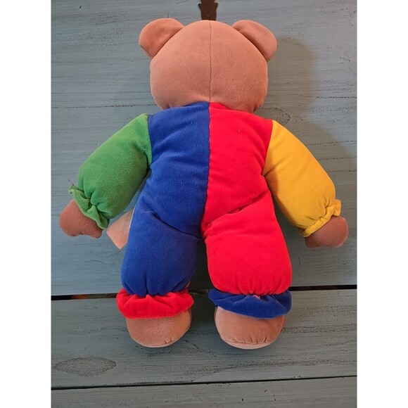 Vtg Learn & Play Bear Colors Button Tie Snap Buckle Zipper Stuffed Animal Toy - Picture 2 of 12